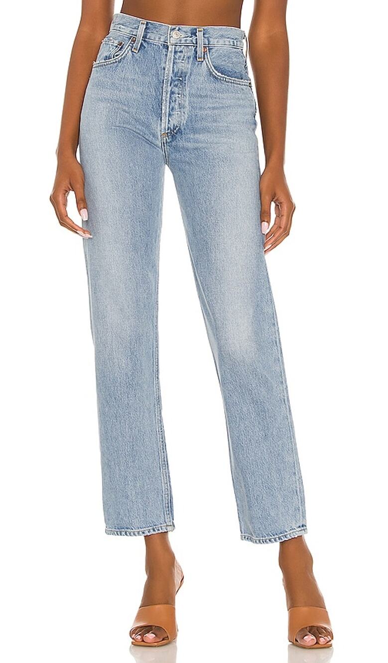 Agolde High Rise Blue 90s Pinch Waist Denim Jeans Size 25